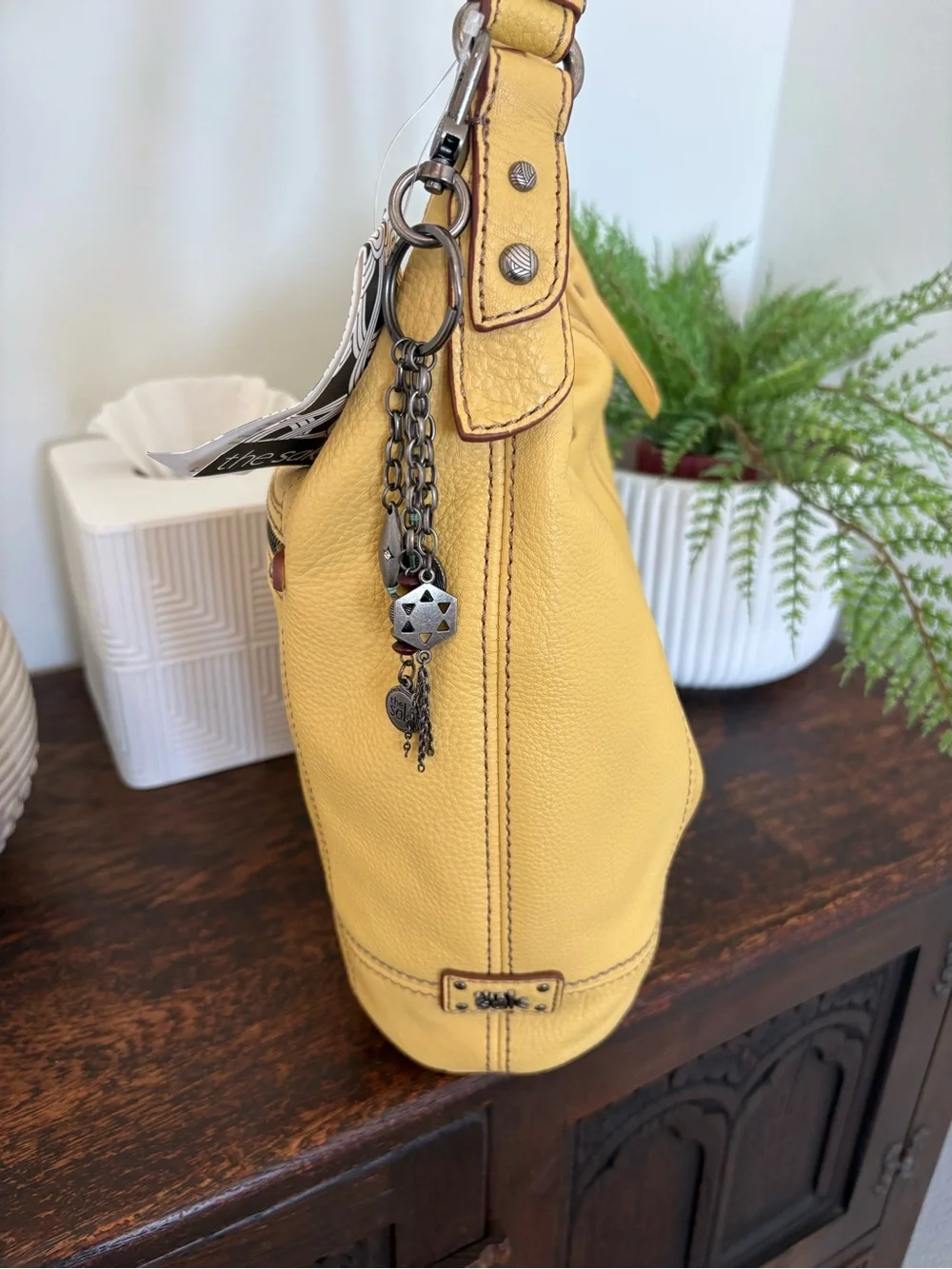 The Sak Sequoia NWT Sunshine Yellow Leather Hobo Bag